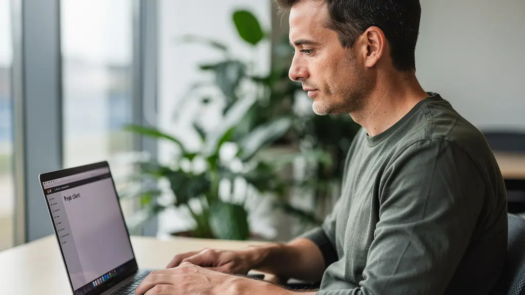 Freelance consultant sa capacité d'emprunt sur ordinateur portable dans un espace de coworking lumineux